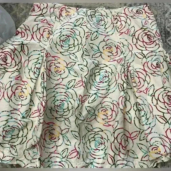 Lilly Pulitzer Vintage Mini Skirt White Label  Size 6 floral - Picture 1 of 4